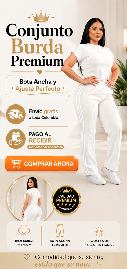 Conjunto Burda Premium | Bota Ancha y Ajuste Perfecto