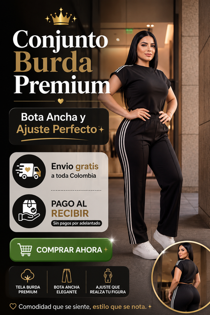 Conjunto Burda Premium | Bota Ancha y Ajuste Perfecto