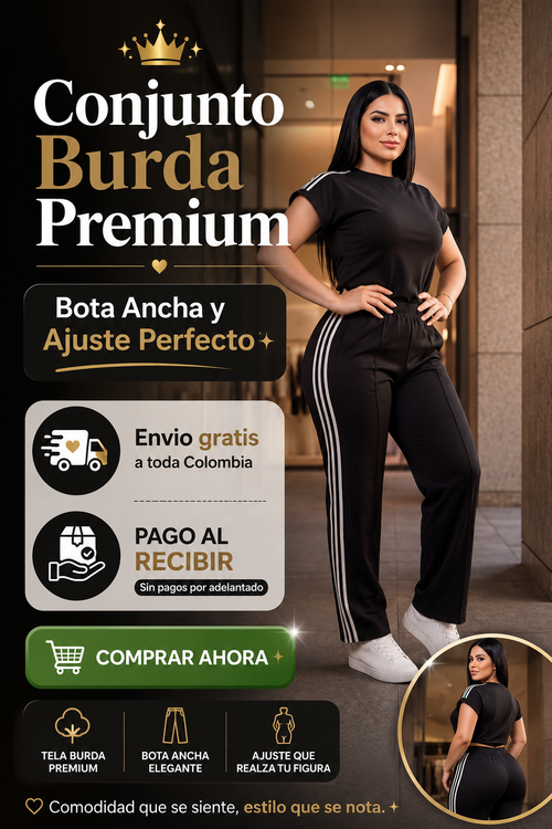 Conjunto Burda Premium | Bota Ancha y Ajuste Perfecto