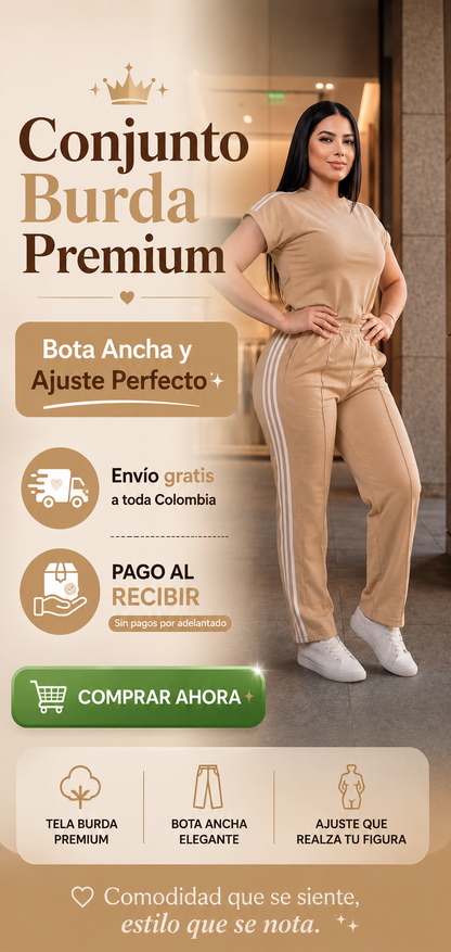 Conjunto Burda Premium | Bota Ancha y Ajuste Perfecto