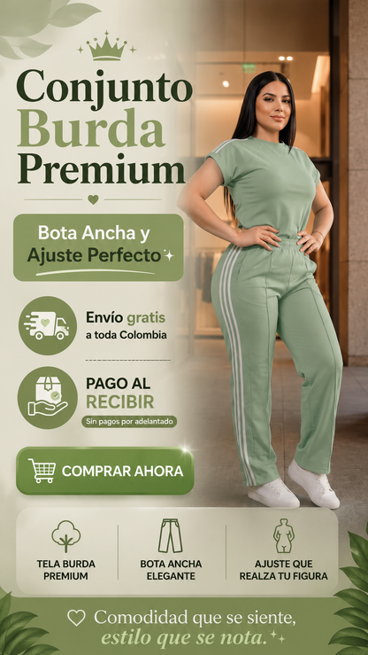 Conjunto Burda Premium | Bota Ancha y Ajuste Perfecto
