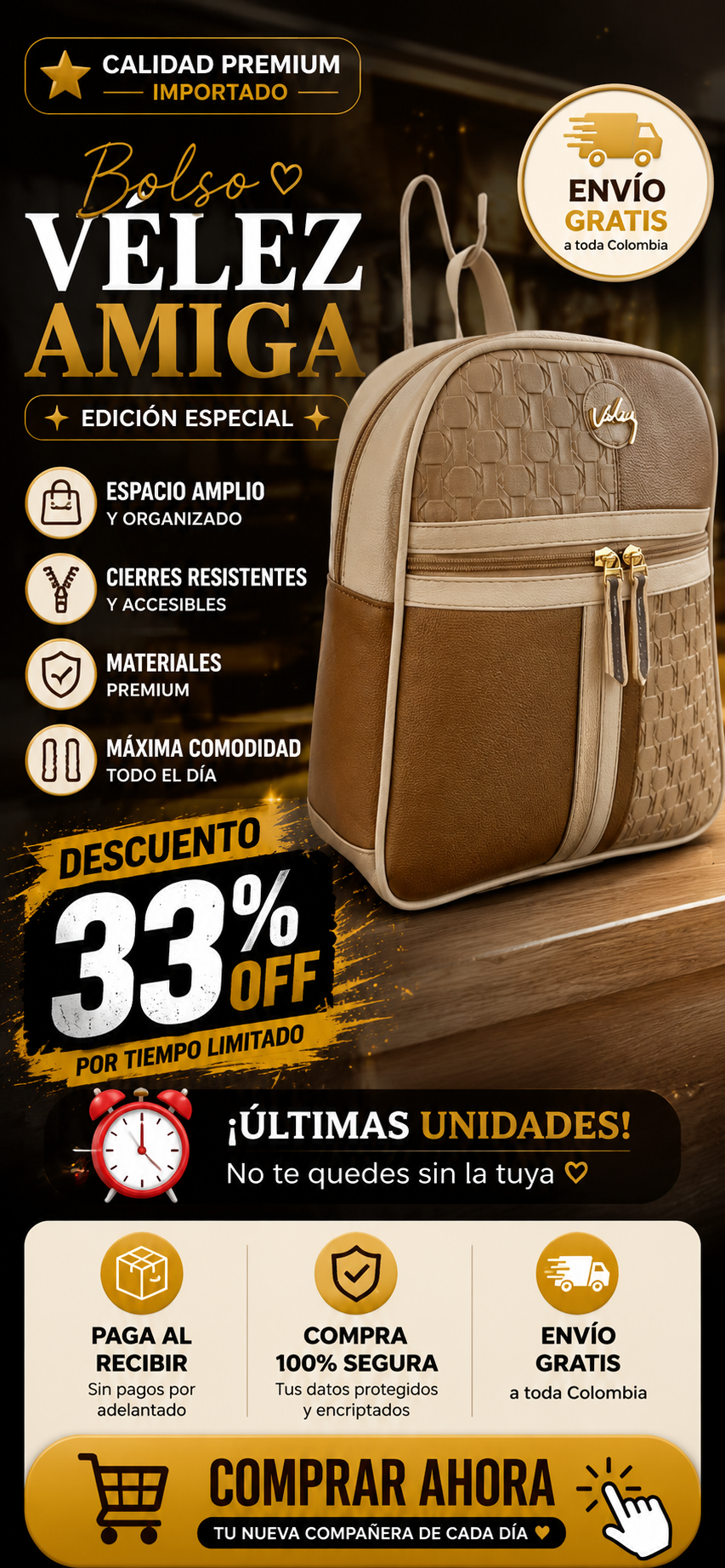 Bolso Elegance Premium | Amplio, Moderno y Sofisticado