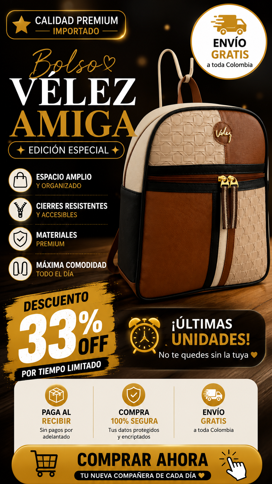 Bolso Elegance Premium | Amplio, Moderno y Sofisticado
